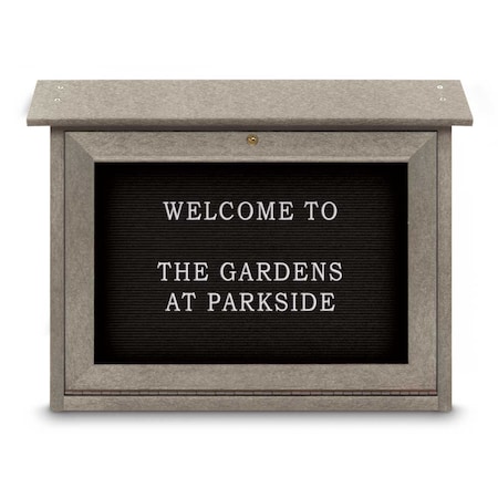 United Visual Products Outdoor Enclosed Combo Board, 48"x36", Bronze Frame/Burgundy & Amethyst UVCB4836ODBZ-BURGUN-AMETHY